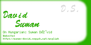 david suman business card